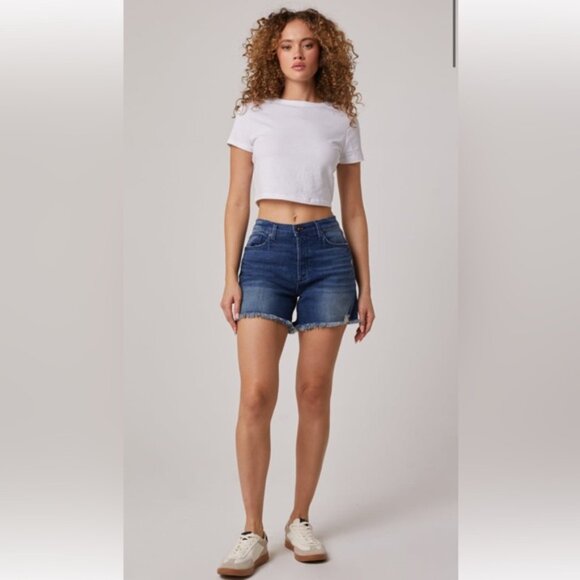 edyson Delon High Rise Short in Light Park Wash NWT - Picture 2 of 10